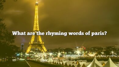 What are the rhyming words of paris?
