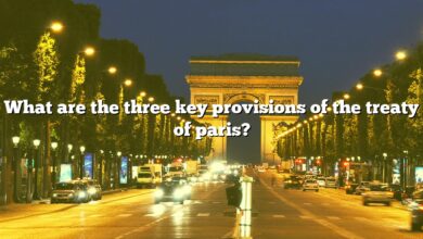 What are the three key provisions of the treaty of paris?