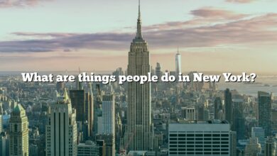 What are things people do in New York?