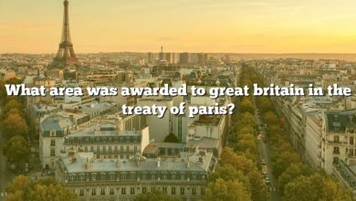What area was awarded to great britain in the treaty of paris?