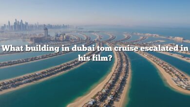 What building in dubai tom cruise escalated in his film?