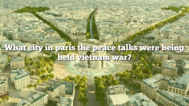 What city in paris the peace talks were being held vietnam war?