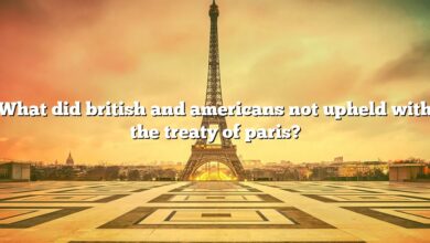 What did british and americans not upheld with the treaty of paris?