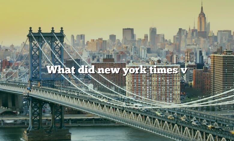 What did new york times v