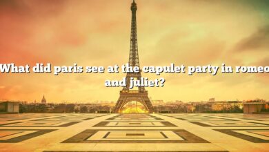 What did paris see at the capulet party in romeo and juliet?