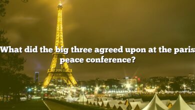 What did the big three agreed upon at the paris peace conference?