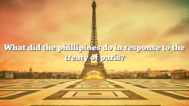 What did the phillipines do in response to the treaty of paris?