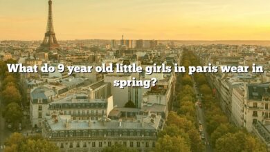 What do 9 year old little girls in paris wear in spring?
