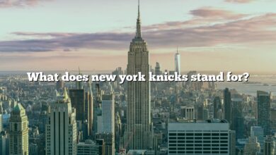 What does new york knicks stand for?