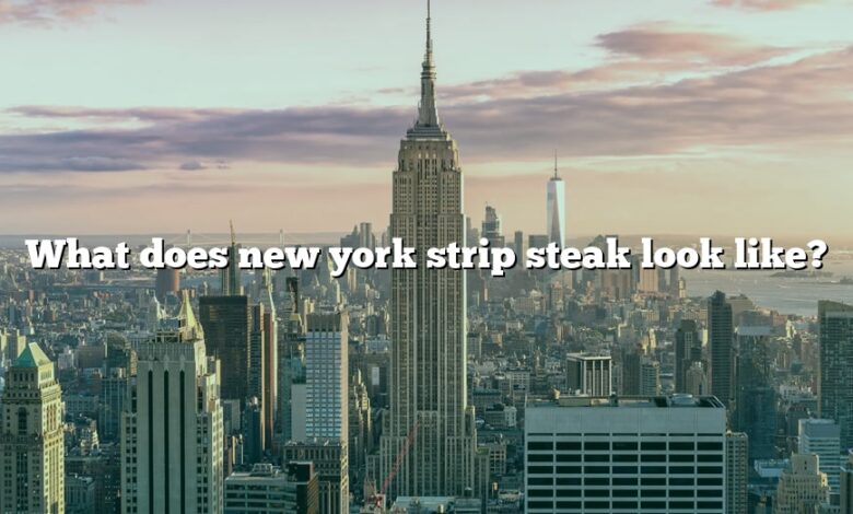 What does new york strip steak look like?