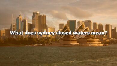 What does sydney closed waters mean?