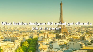 What fashion designer did rachel get offered a job at in paris?