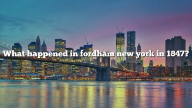 What happened in fordham new york in 1847?