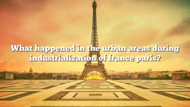 What happened in the urban areas during industrialization of france paris?