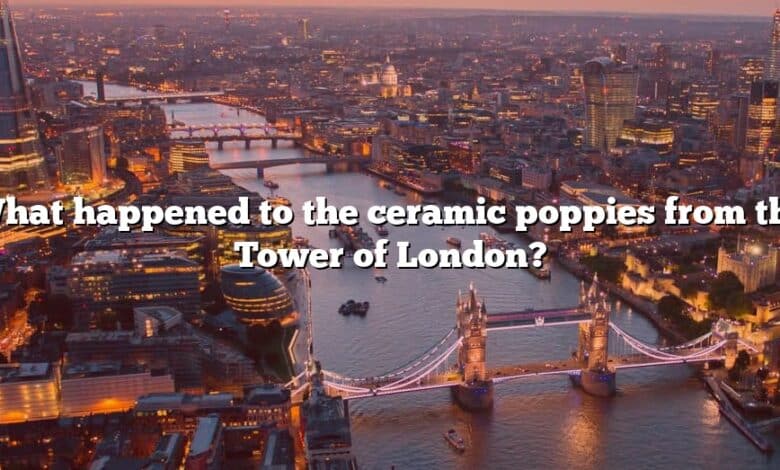 What happened to the ceramic poppies from the Tower of London?