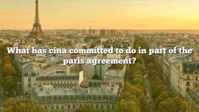 What has cina committed to do in part of the paris agreement?