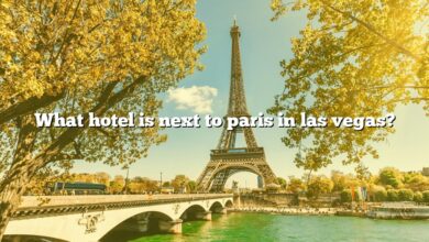 What hotel is next to paris in las vegas?