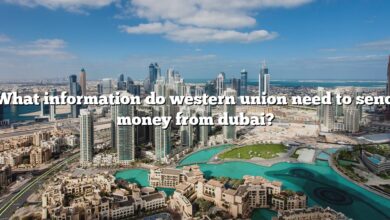 What information do western union need to send money from dubai?