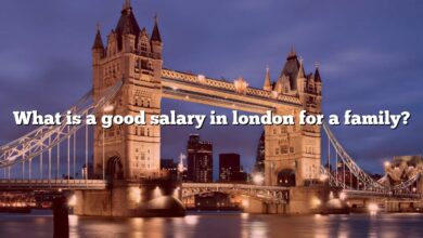What is a good salary in london for a family?