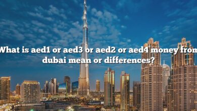 What is aed1 or aed3 or aed2 or aed4 money from dubai mean or differences?