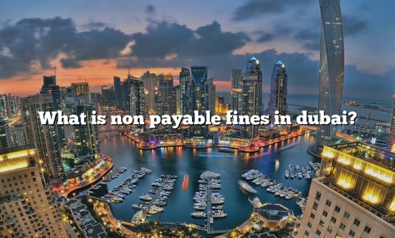 What is non payable fines in dubai?