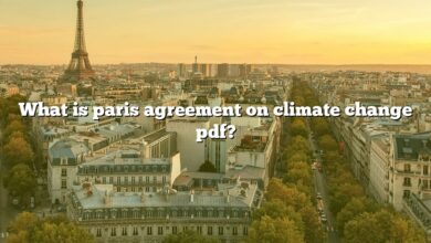 What is paris agreement on climate change pdf?