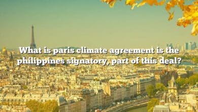 What is paris climate agreement is the philippines signatory, part of this deal?