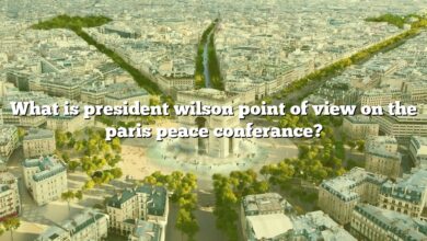What is president wilson point of view on the paris peace conferance?