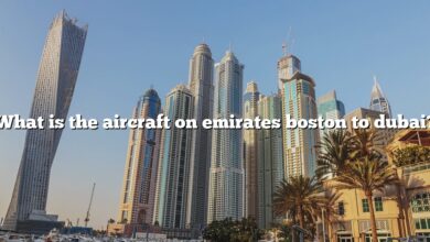 What is the aircraft on emirates boston to dubai?