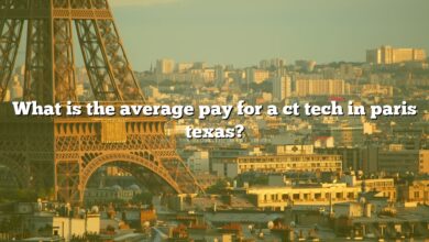 What is the average pay for a ct tech in paris texas?