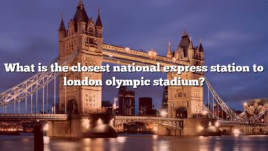 What is the closest national express station to london olympic stadium?