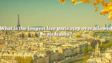 What is the longest free paris stop over allowed on air france?