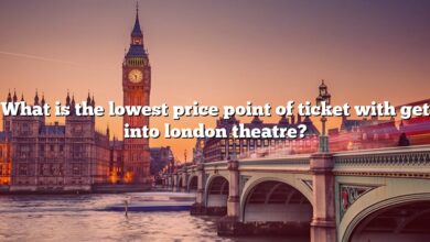 What is the lowest price point of ticket with get into london theatre?