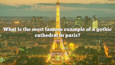 What is the most famous example of a gothic cathedral in paris?
