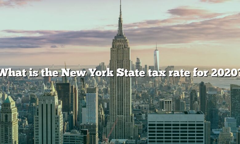 What is the New York State tax rate for 2020?