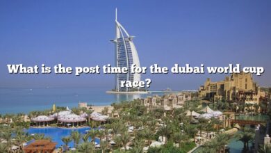 What is the post time for the dubai world cup race?