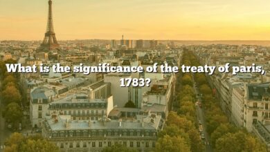 What is the significance of the treaty of paris, 1783?