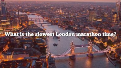 What is the slowest London marathon time?