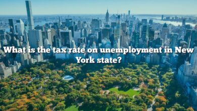 What is the tax rate on unemployment in New York state?