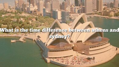 What is the time difference between athens and sydney?