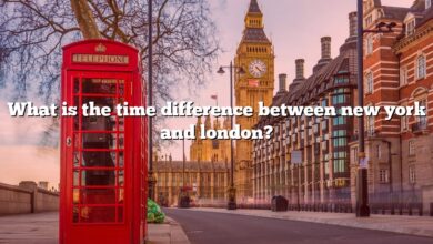 What is the time difference between new york and london?