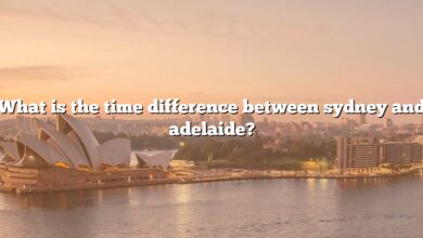 What is the time difference between sydney and adelaide?