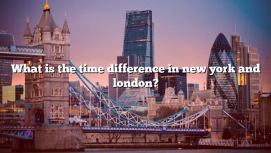 What is the time difference in new york and london?