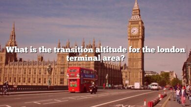 What is the transition altitude for the london terminal area?