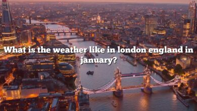 What is the weather like in london england in january?