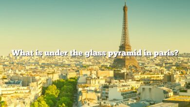 What is under the glass pyramid in paris?