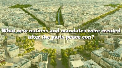 What new nations and mandates were created after the paris peace con?