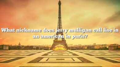 What nickname does jerry mulligan call lise in an american in paris?