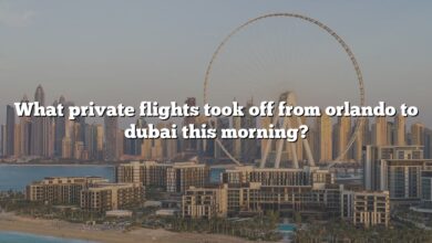 What private flights took off from orlando to dubai this morning?