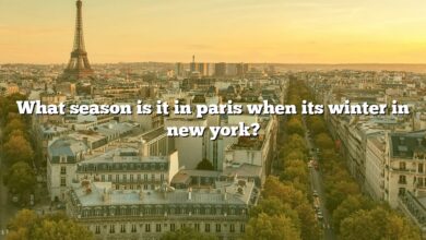 What season is it in paris when its winter in new york?